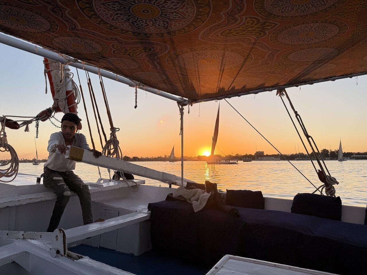 Luxor: Sunset Felucca Boat Trip with Hotel Pickup - Luxor Sunset Felucca (Photo 1)